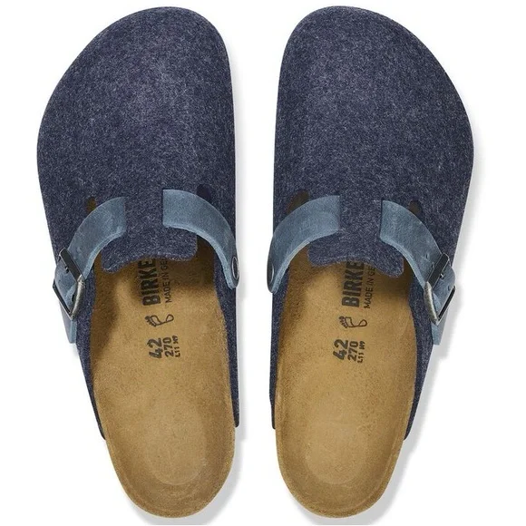 LIKE NEW BIRKENSTOCK Boston Felt/Leather Clogs! - Picture 5 of 14